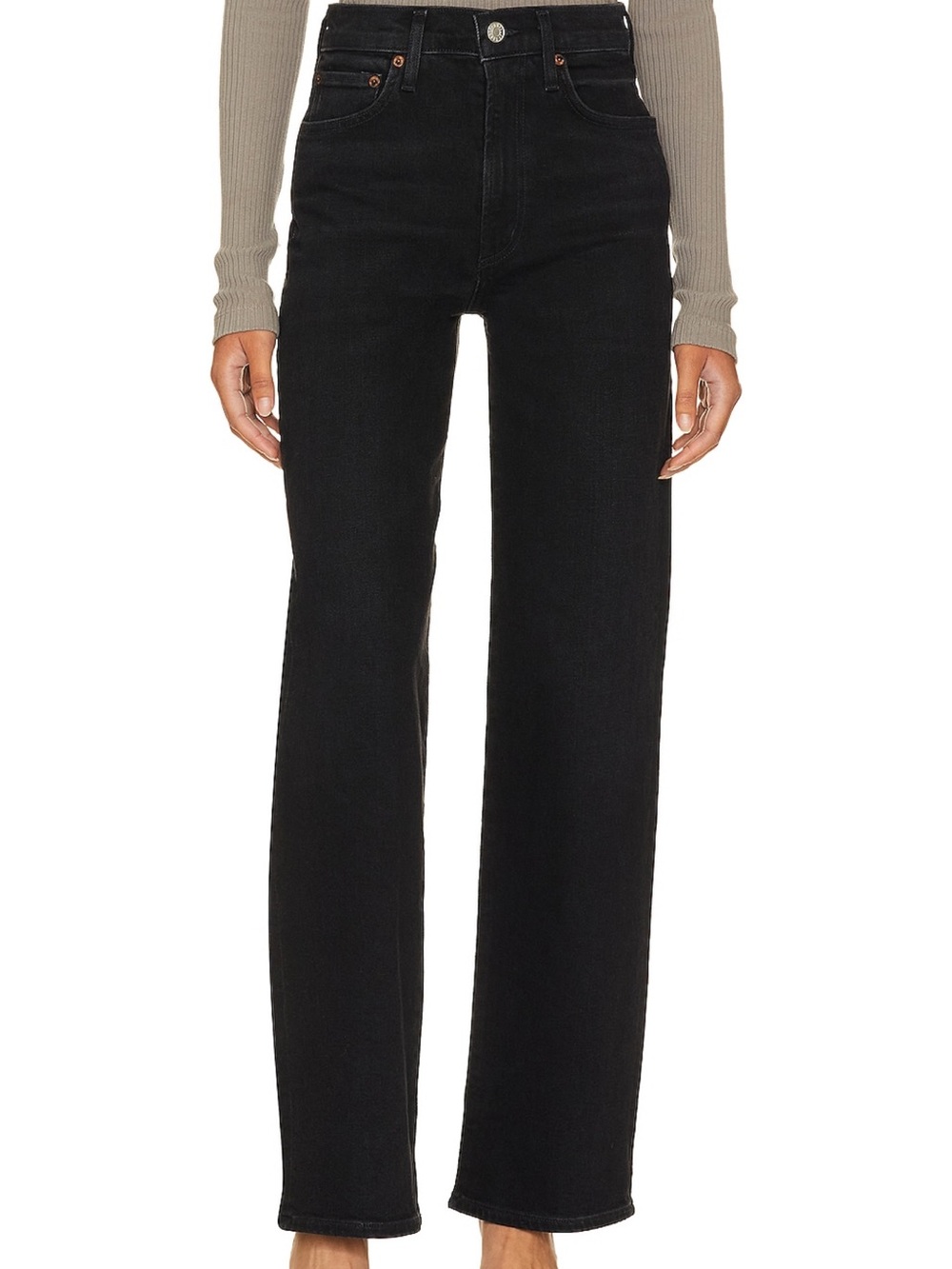 Agolde Harper Mid Rise Wide Straight Leg Jeans